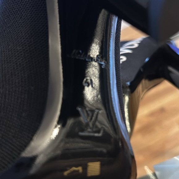 LOUIS VUITTON WOMENS SILHOUETTE ANKLE BOOT BLACK WHITE US 10 1/2 - Picture 7 of 11